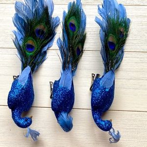 Peacock Christmas tree ornaments